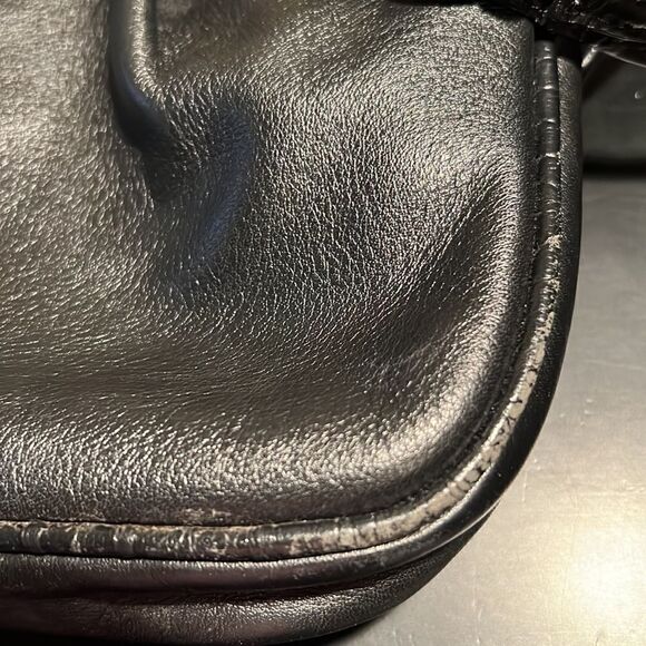 Brahmin Vintage Black Leather Crossbody Handbag Purse - Picture 12 of 14